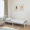 vidaXL Estrutura de cama com cabeceira 80x200 cm metal branco