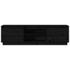 vidaXL M&oacute;vel de TV 140x35x40 cm madeira de pinho maci&ccedil;a preto