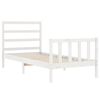 vidaXL Cama sem colchão 90x190 cm madeira de pinho maciça branco