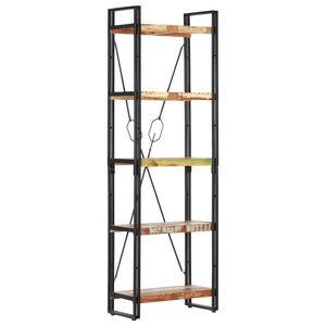 vidaXL Estante com 5 prateleiras 60x30x180cm madeira recuperada maci&ccedil;a