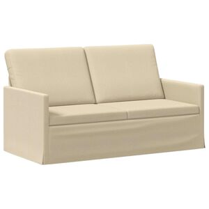 vidaXL Sof&aacute; de 2 lugares Creme 150 x 81 x 82 cm Tecido