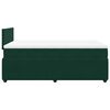 vidaXL Cama boxspring com colch&atilde;o 120x200 cm veludo verde-escuro