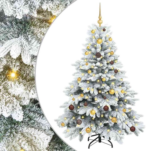 vidaXL &Aacute;rvore de Natal Artificial com 150 LEDs Branco 150 cm PE e PVC