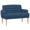 vidaXL Sof&aacute; de dois lugares com bot&atilde;o acolchoado Azul 116 x 67 x 80 cm