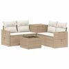 vidaXL Conjunto de Sof&aacute;s 6 unid. Bege e Branco Creme