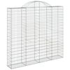 vidaXL Cestos gabi&atilde;o arqueados 15 pcs 200x30x180/200 ferro galvanizado