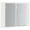 vidaXL Armário espelhado casa banho c/ LED 60x12x45 cm acrílico branco
