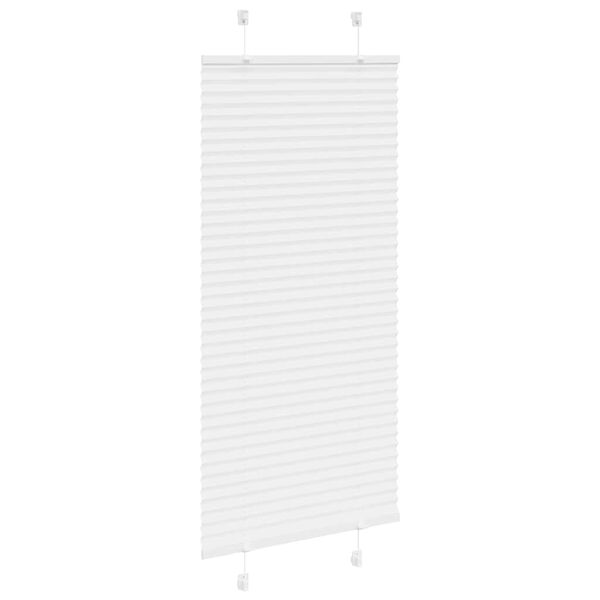 vidaXL Branco Plissada Cega 65x150 cm Largura Tecido 64,4 cm Poli&eacute;ster