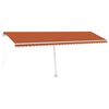 vidaXL Toldo manual com LED solar 6 x 3 m
