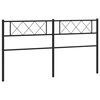 vidaXL Cabeceira de cama 200 cm metal preto