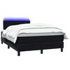 vidaXL Cama box spring c/ colch&atilde;o e LED 120x210 cm veludo preto