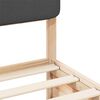 vidaXL Estrutura de Cama com Cabeceira Estofada Cinza Escuro