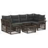 vidaXL Conjunto de Sof&aacute; de Jardim 7 unid. Cinzento 55 x 55 x 37 cm