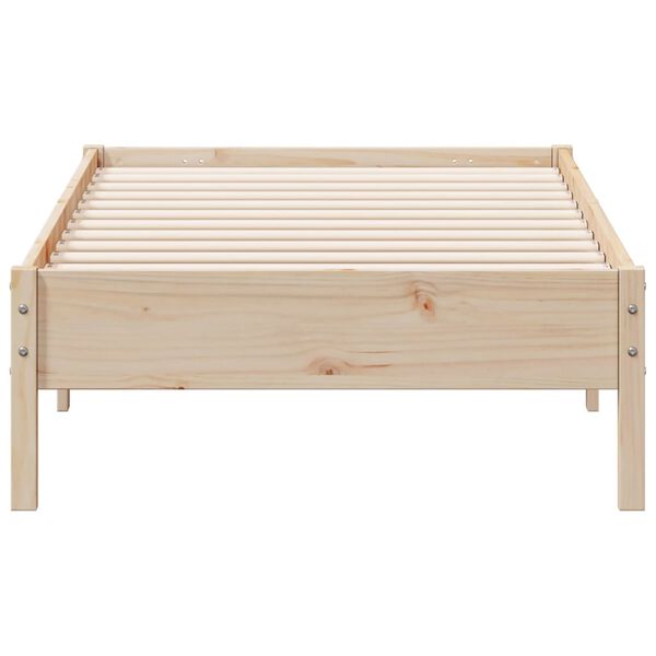 vidaXL Cama sem colch&atilde;o 75x190 cm madeira de pinho maci&ccedil;a