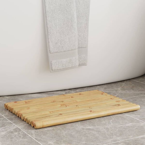 vidaXL Tapetes de casa de banho 2 pcs 50x35 cm bambu