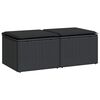 vidaXL 2 pcs conjunto sof&aacute;s jardim c/ almofad&otilde;es vime PE/ac&aacute;cia preto