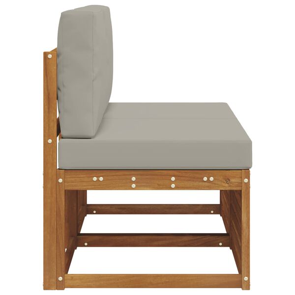 vidaXL 2 Pe&ccedil;a Sof&aacute; M&eacute;dio Externo Madeira S&oacute;lida de Ac&aacute;cia Natural