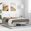vidaXL Estrutura de cama com cabeceira 120x190 cm metal branco