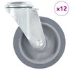 vidaXL 12 pcs rodas girat&oacute;rias com orif&iacute;cio para parafuso 100 mm