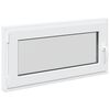 vidaXL Janela de por&atilde;o RISOR 100 x 50 cm PVC e Vidro Branco