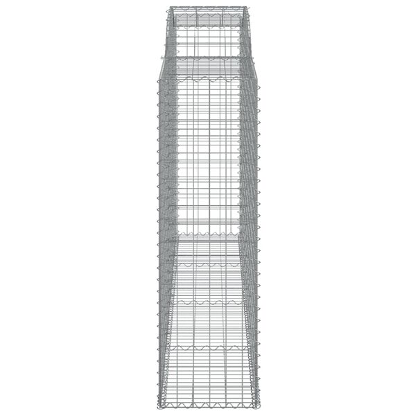 vidaXL Cesto gabião arqueado 300x50x160/180 cm ferro galvanizado