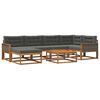 vidaXL Conjunto de Sof&aacute;s para Exterior 7 pcs Natural e Antracite