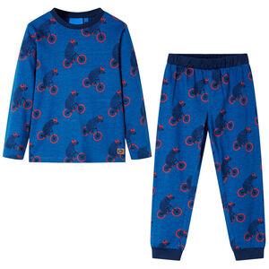 Pijama de manga comprida para crian&ccedil;a azul-petr&oacute;leo 92