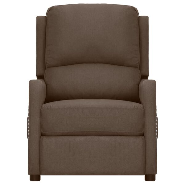 vidaXL Poltrona de massagens el&eacute;trica reclin&aacute;vel tecido cinza-acast.