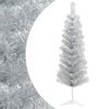 vidaXL &Aacute;rvore Slim de Natal Artificial 150 cm PVC e A&ccedil;o Prateado