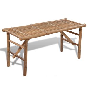 vidaXL Banco de jardim dobr&aacute;vel 118 cm bambu