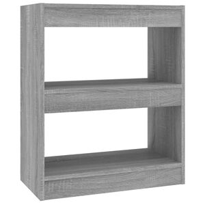 vidaXL Estante/divis&oacute;ria 60x30x72 cm cor sonoma cinza