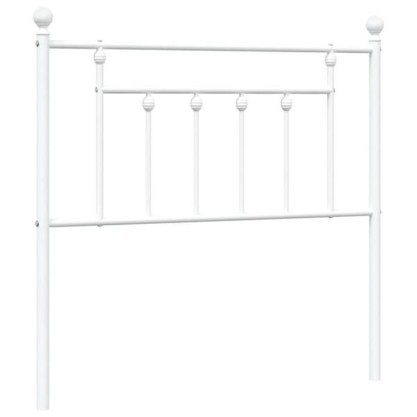 vidaXL Cabeceira de substitui&ccedil;&atilde;o 90 cm metal branco