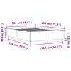 vidaXL Estrutura de cama c/ luzes LED derivados madeira cinza sonoma