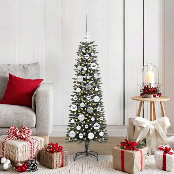 vidaXL &Aacute;rvore de Natal Artificial Verde 120 cm PVC, Pl&aacute;stico e A&ccedil;o