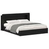 vidaXL Estrutura de Cama com Armazenamento Preto 200 x 200 cm