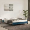 vidaXL Estrutura de cama sem colch&atilde;o 140x190 cm veludo azul-escuro