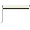 vidaXL Toldo retr&aacute;til autom&aacute;tico 350x250 cm creme