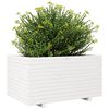 vidaXL Vaso/floreira de jardim 90x60x49,5 cm pinho maci&ccedil;o branco