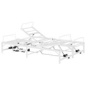vidaXL Estrutura de Cama El&eacute;trica Ajust&aacute;vel Branco 120 x 190 cm A&ccedil;o