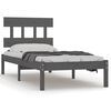 vidaXL Estrutura de cama 100x200 cm madeira maci&ccedil;a cinzento