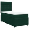 vidaXL Cama com molas/colch&atilde;o 80x200 cm veludo verde-escuro