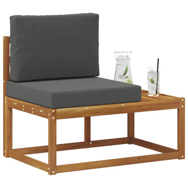 vidaXL Sof&aacute; de Canto Externo Natural e Antracite 91 x 63 x 73 cm