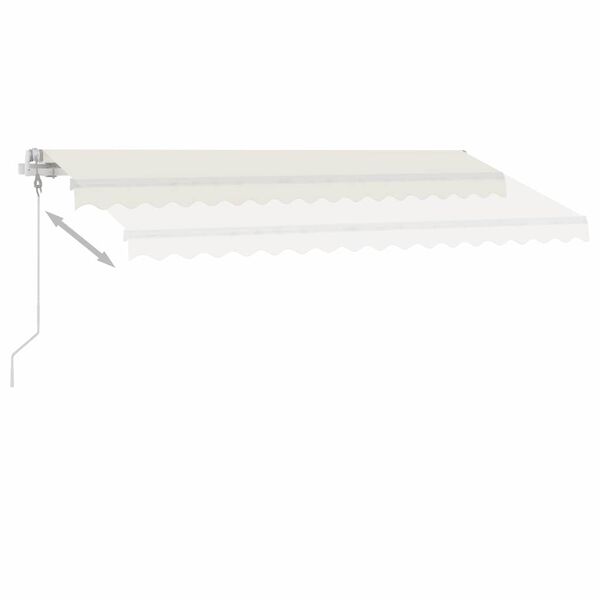 vidaXL Toldo automático independente 400x300 cm cor creme