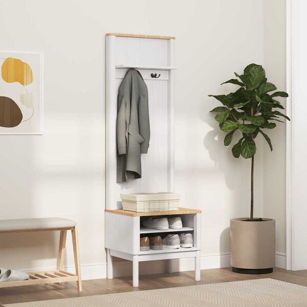 vidaXL Arm&aacute;rio de Corredor FLORO Branco 50 x 40 x 158 cm