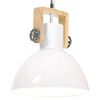 vidaXL Candeeiro suspenso industrial redondo 25 W 30 cm E27 branco