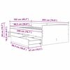 vidaXL Estrutura da Cama com gaveta Carvalho Preto 100 x 200 cm