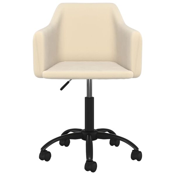 vidaXL Cadeiras de jantar girat&oacute;rias 4 pcs veludo cor creme