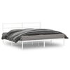 vidaXL Estrutura de cama com cabeceira 183x213 cm metal branco