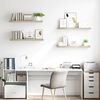 vidaXL Prateleiras parede suspensas 4 pcs 90x23,5x3,8cm MDF carvalho