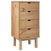 vidaXL Arm&aacute;rio de gavetas OTTA 45x39x90 cm pinho maci&ccedil;o